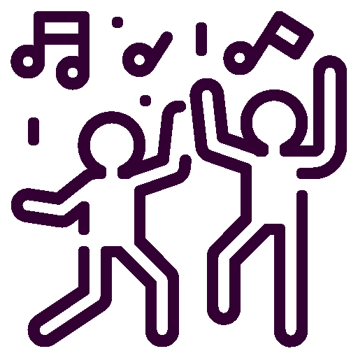 An icon of people partying, because after all the work, a boudoir photo session is play.